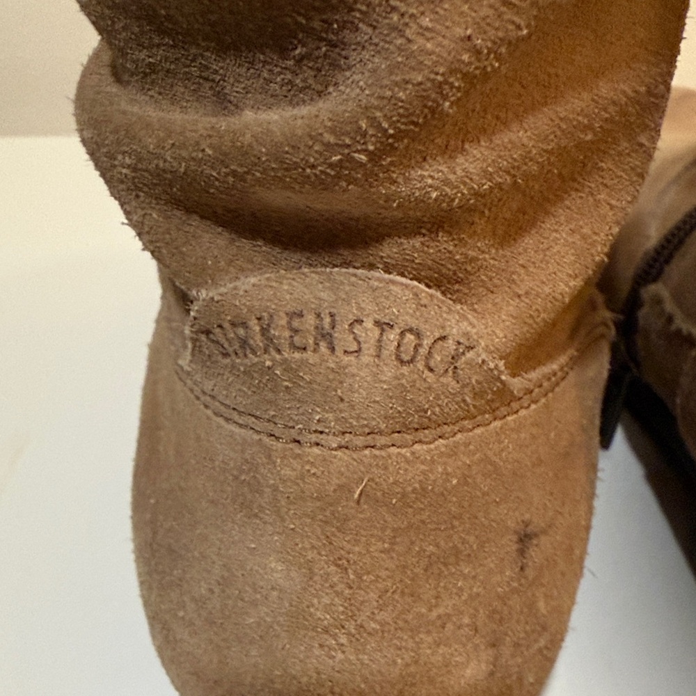 Birkenstock Women's SARNIA Moto Ankle Boots TAUPE WAXED SUEDE size 36 (5.5/6) - Picture 5 of 12